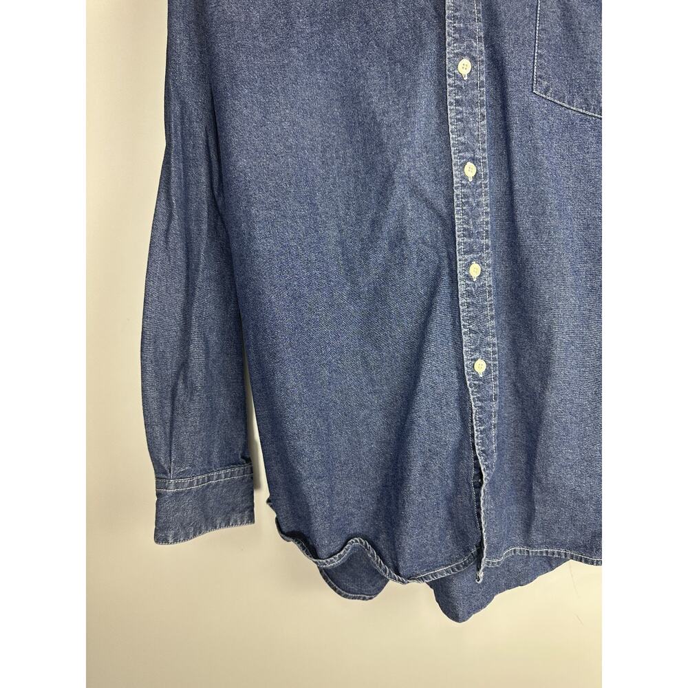 Vintage Gap Button Down Denim Pocket Shirt Long Sleeve Cotton Hong Kong Size XL - Picture 3 of 9